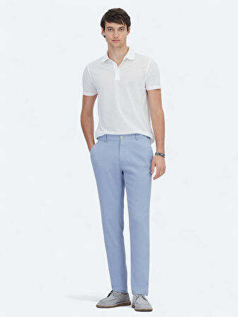 Mavi Dokuma Jogging Fit Casual Pamuk Karışımlı Pantolon