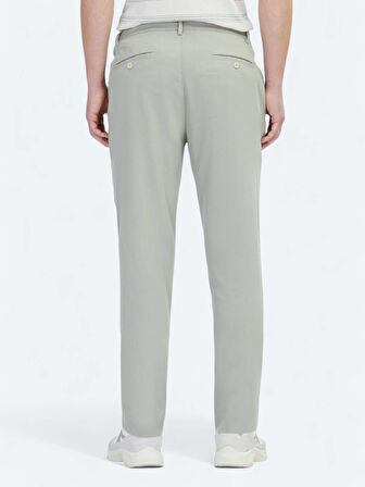 Açık Haki Dokuma Jogging Fit Casual Pamuk Karışımlı Pantolon