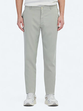 Açık Haki Dokuma Jogging Fit Casual Pamuk Karışımlı Pantolon