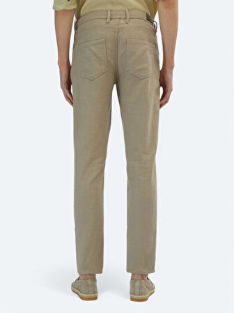 Vizon Dokuma Regular Fit Casual Pamuk Karışımlı Pantolon
