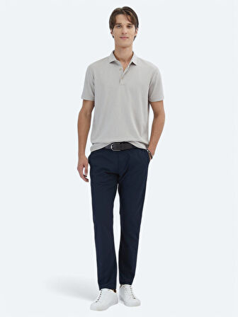 Bej Jakarlı Polo Yaka T-Shirt