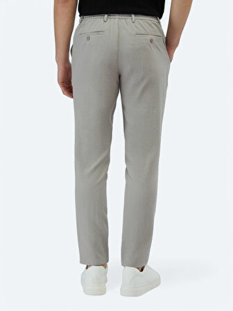 Açık Gri Örme Jogging Fit Casual Pantolon