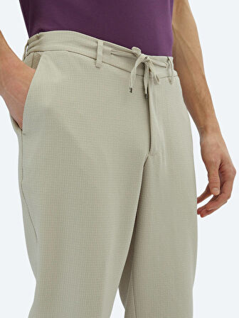 Bej Örme Jogging Fit Casual Pantolon