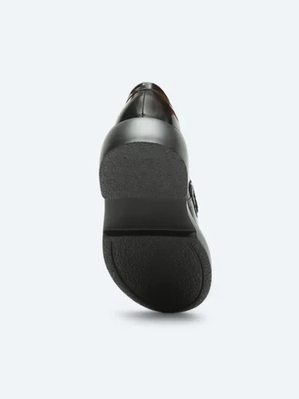 Siyah Deri Smart Casual Loafer