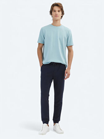 Mint Düz Bisiklet Yaka T-Shirt