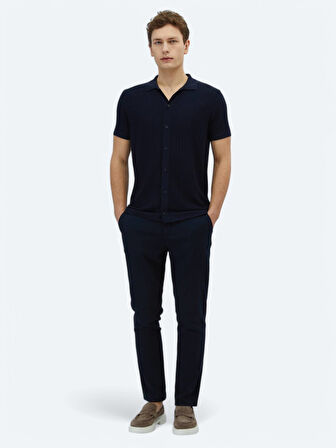 Lacivert Desenli Triko