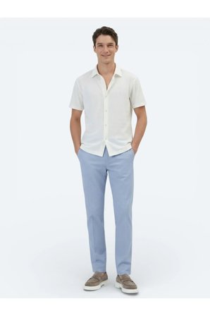 Ekru Desenli Regular Fit Casual Gömlek