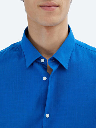 Saks Oversize Fit Dokuma Casual %100 Pamuk Gömlek