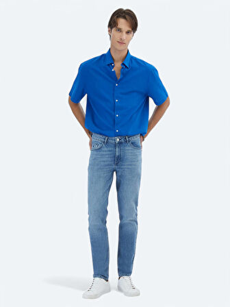 Saks Oversize Fit Dokuma Casual %100 Pamuk Gömlek