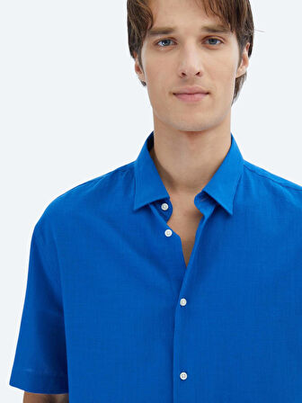 Saks Oversize Fit Dokuma Casual %100 Pamuk Gömlek