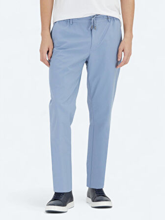 Mavi Düz Dokuma Jogging Fit Casual Pantolon