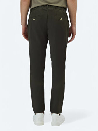Haki Düz Dokuma Jogging Fit Casual Pantolon