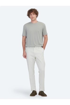 Haki Düz Bisiklet Yaka T-Shirt