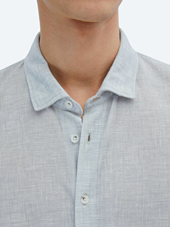 Gri Desenli Regular Fit Casual Gömlek