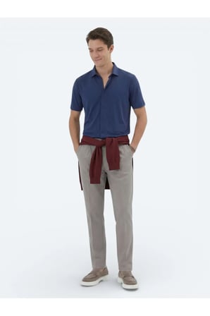 İndigo Düz Regular Fit Casual Gömlek