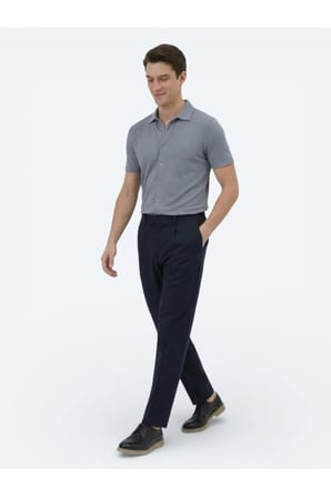 Gri Düz Regular Fit Casual Gömlek