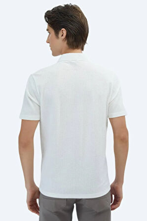 Kip Erkek Desenli Regular Fit Casual %100 Pamuk Gömlek GM-5873 Beyaz