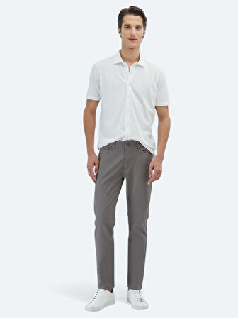 Beyaz Desenli Regular Fit Casual %100 Pamuk Gömlek