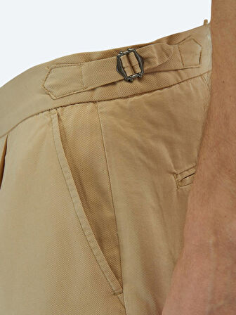 Deve Tüyü Dokuma Carrot Fit Casual Bermuda
