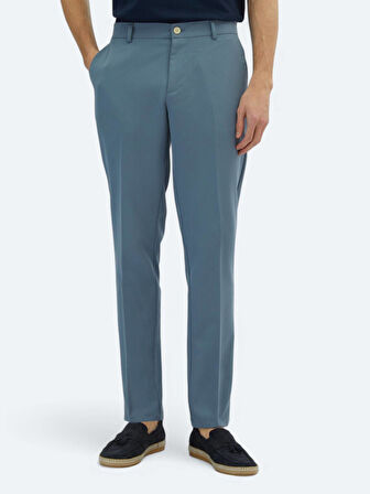 Havacı Mavi Dokuma Jogging Fit Casual Pantolon
