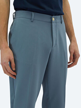 Havacı Mavi Dokuma Jogging Fit Casual Pantolon