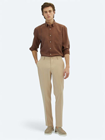 Bej Dokuma Jogging Fit Casual Pantolon