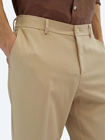 Bej Dokuma Jogging Fit Casual Pantolon