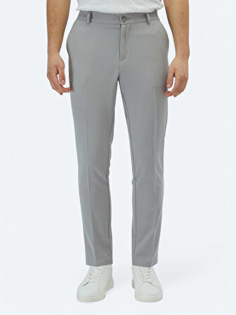 Gri Dokuma Jogging Fit Casual Pantolon