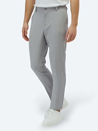 Gri Dokuma Jogging Fit Casual Pantolon