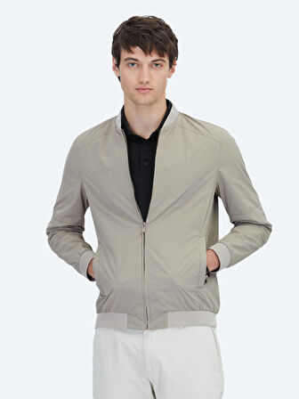 Vizon Regular Fit Dik Yaka Casual Dokuma Mont