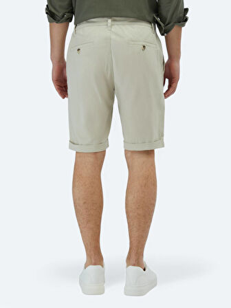 Taş Düz Dokuma Slim Fit Casual Pamuk Karışımlı Bermuda