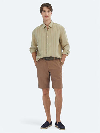 Limon Küfü Oversize Fit Dokuma Casual Gömlek