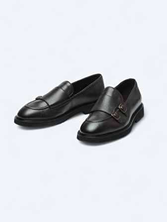 Kahverengi Deri Smart Casual Loafer