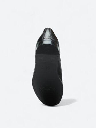 Siyah Deri Klasik Loafer