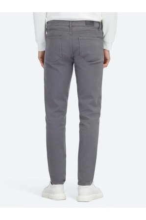 Antrasit Dokuma Slim Fit Casual Pamuk Karışımlı Pantolon