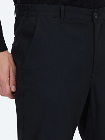 Siyah Dokuma Jogging Fit Casual Pantolon