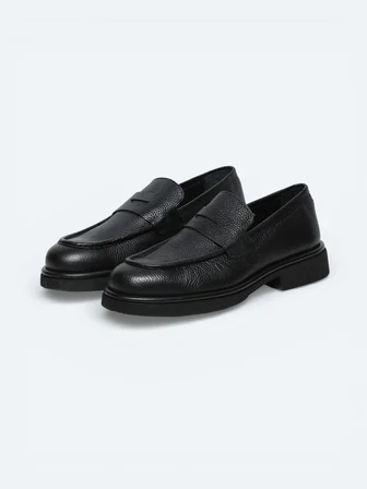 Antrasit Deri Smart Casual Ayakkabı