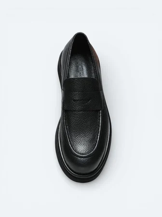 Antrasit Deri Smart Casual Ayakkabı