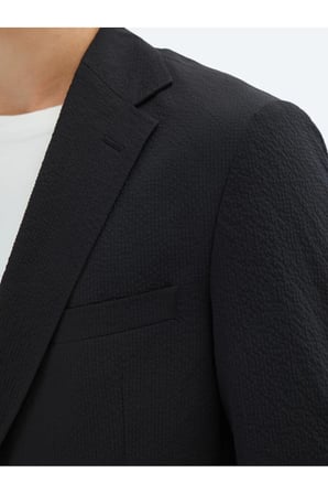 Siyah Desenli Modern Fit Takım Elbise