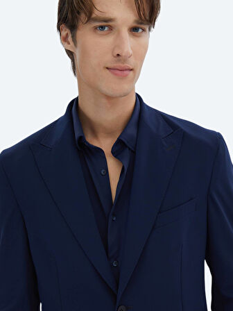 Lacivert Düz Modern Fit Takım Elbise