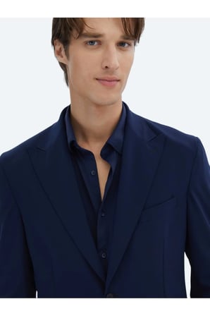 Lacivert Düz Modern Fit Takım Elbise