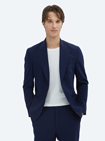 Lacivert Düz Modern Fit Takım Elbise