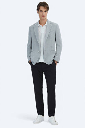 Kip Erkek Desenli Modern Fit Ceket CK-2716 Gri