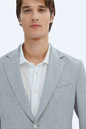 Kip Erkek Desenli Modern Fit Ceket CK-2716 Gri