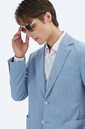 Kip Erkek Desenli Modern Fit Ceket CK-2716 Mavi