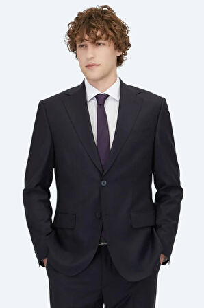 Kip Erkek Modern Fit Yün Karışımlı Takım Elbise TKM-2068 Lacivert