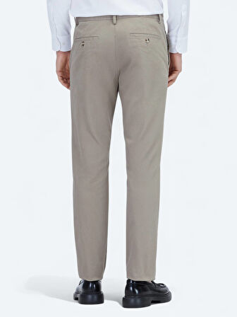 Vizon Düz Dokuma Regular Fit Casual Pamuk Karışımlı Pantolon