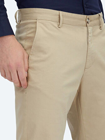 Safran Düz Dokuma Regular Fit Casual Pamuk Karışımlı Pantolon