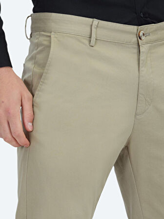 Deve Tüyü Düz Dokuma Regular Fit Casual Pamuk Karışımlı Pantolon