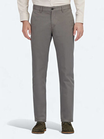 Açık Kahve Düz Dokuma Regular Fit Casual Pamuk Karışımlı Pantolon